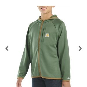 Carhartt Green Hooded Sweatshirt jacket  with Full Zipper